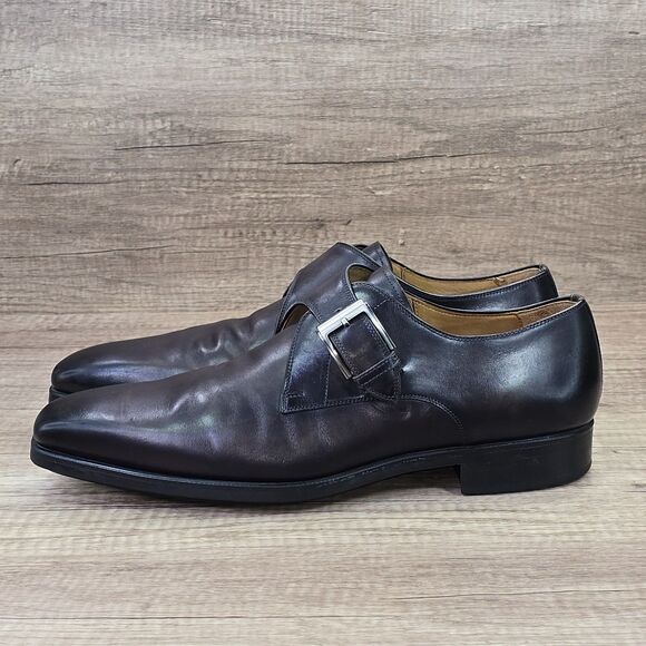 Magnanni Diversa Roddy’s Men's Sz 10M Dark Brown Monk Strap Dress Shoes (21143) - Picture 3 of 9